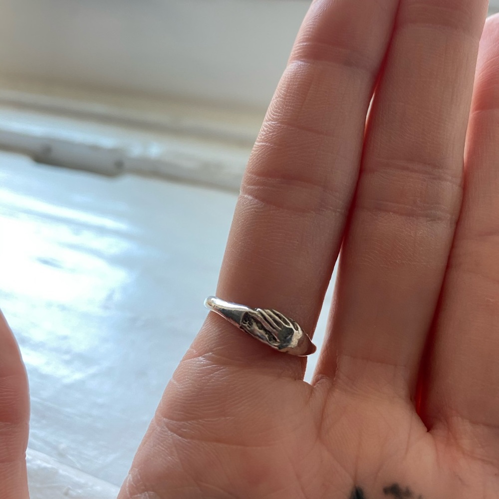 Margaret Cross Sterling Silver Coffin Ring - Picture 2 of 2